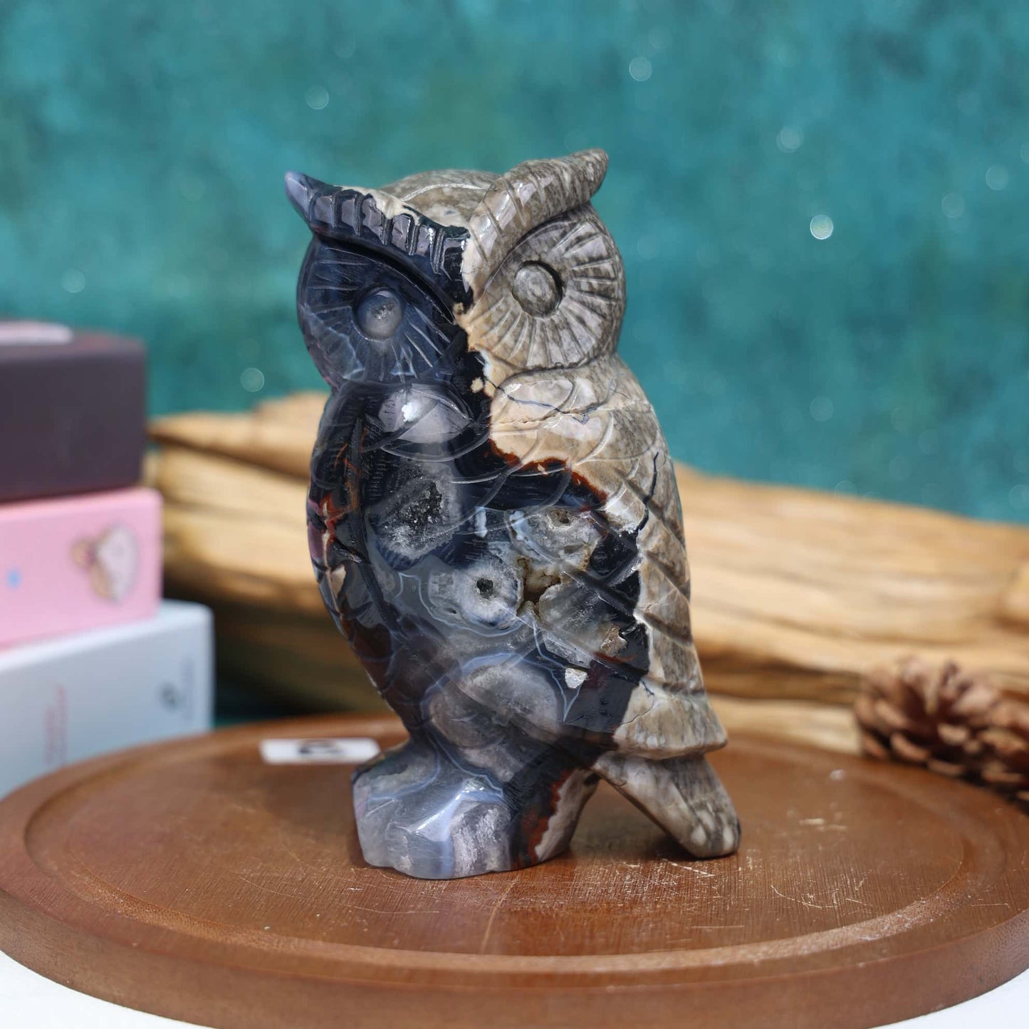 Volcano Agate Owl