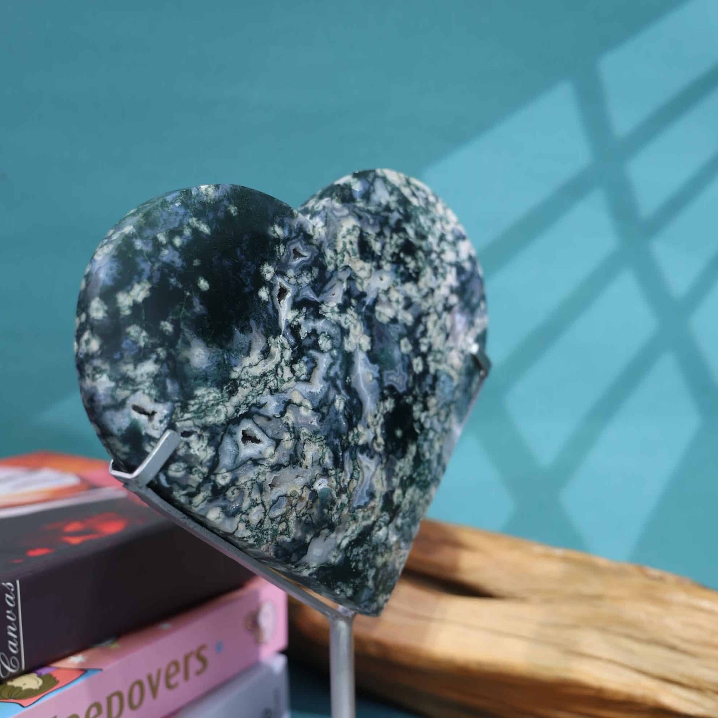 Moss Agate Heart #11
