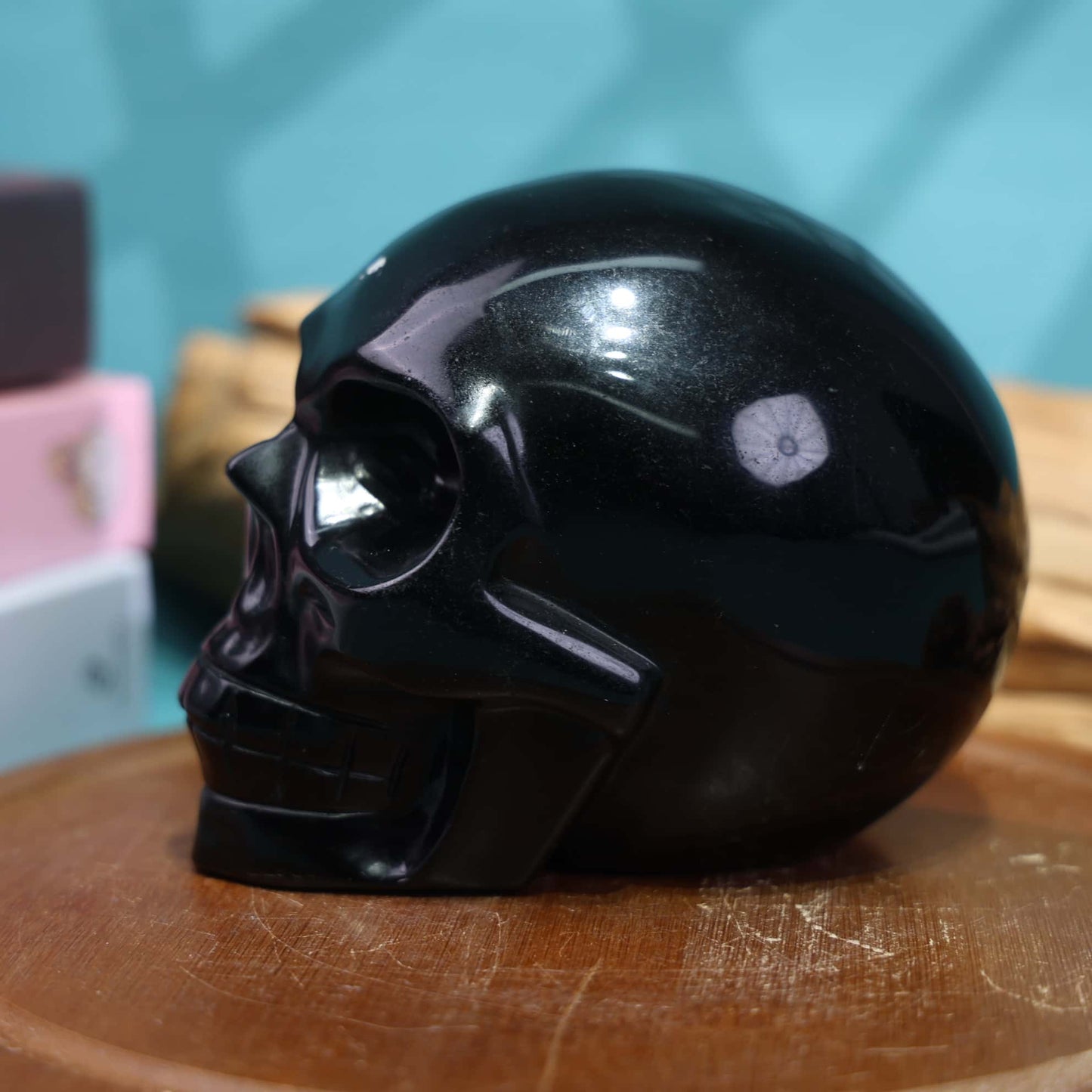 Black Obsidian Skull