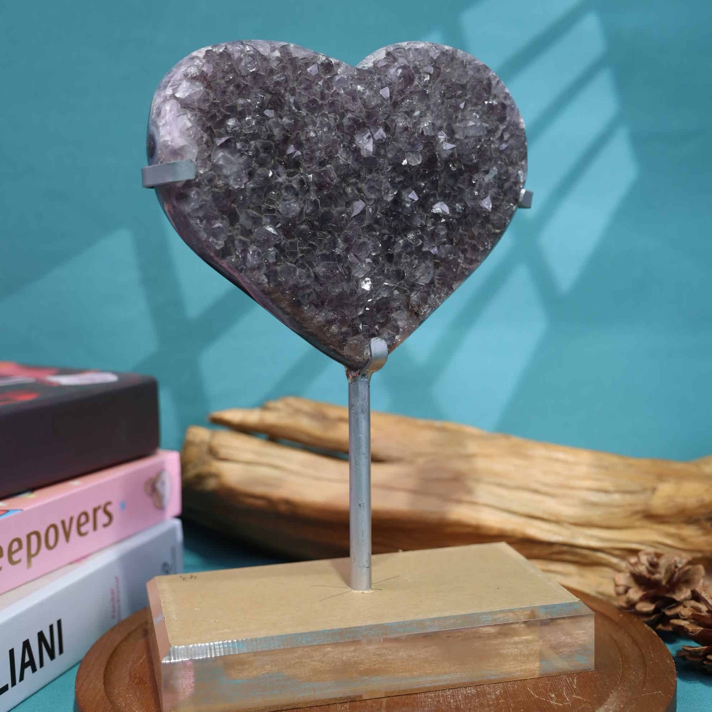 Amethyst Cluster Heart