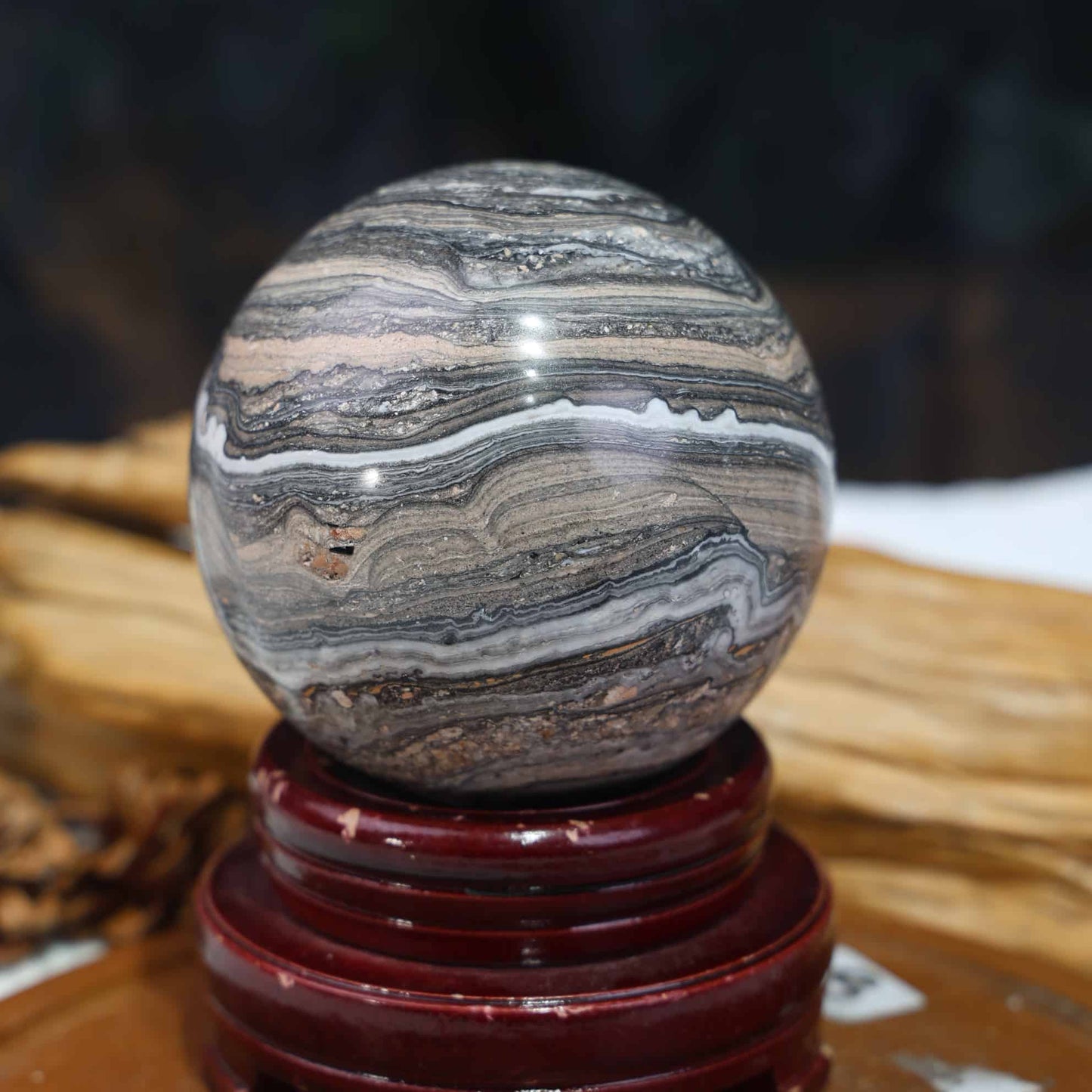 Chocolate Calcite Sphere