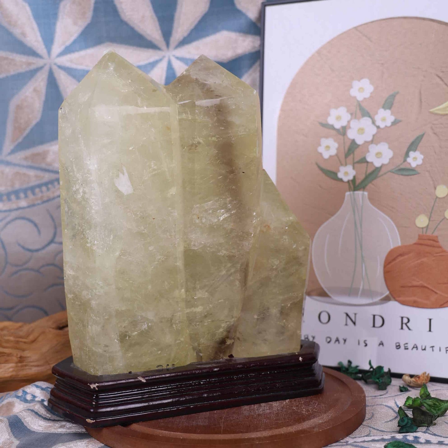 Citrine With Smoky Banding Tower