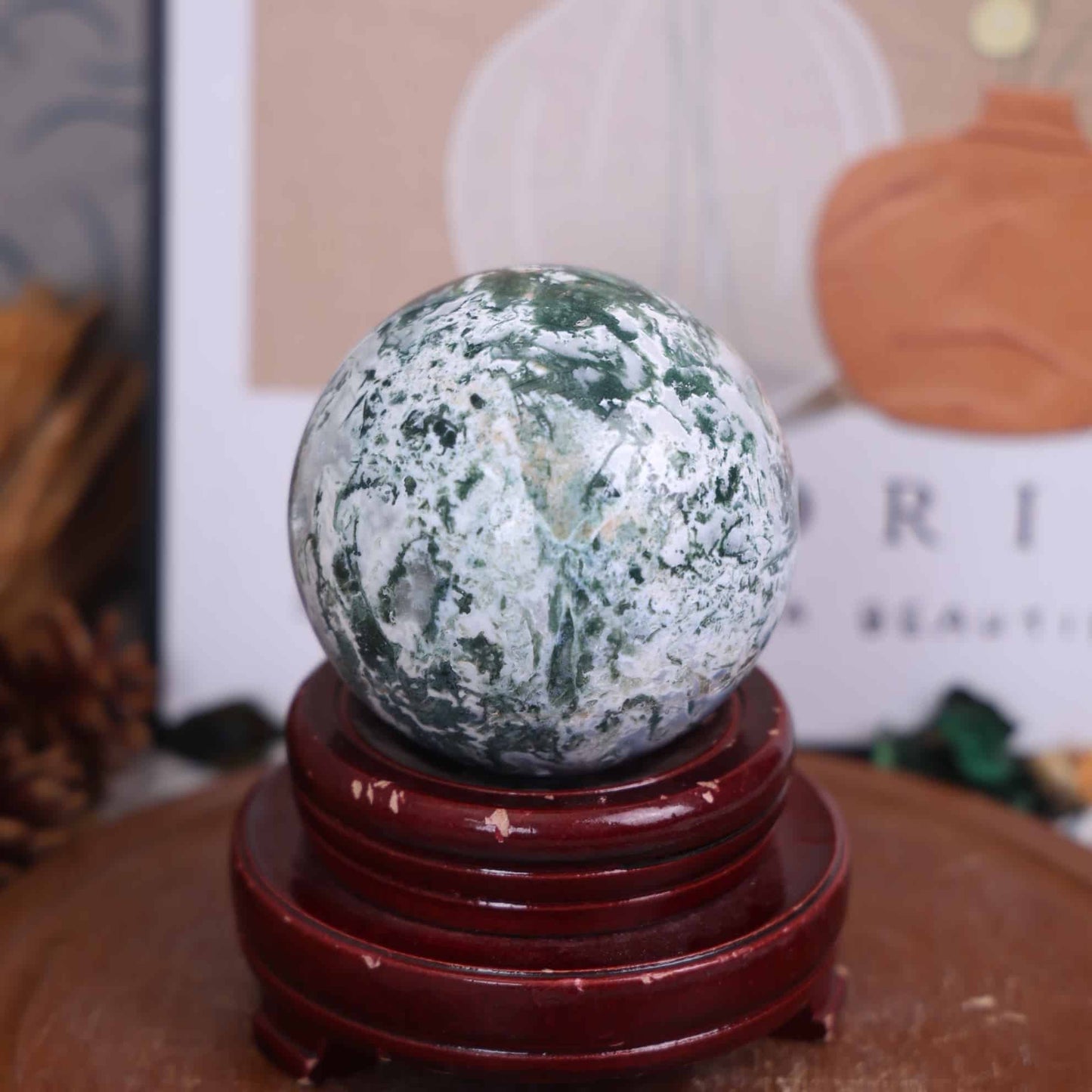 Moss Agate Sphere #3