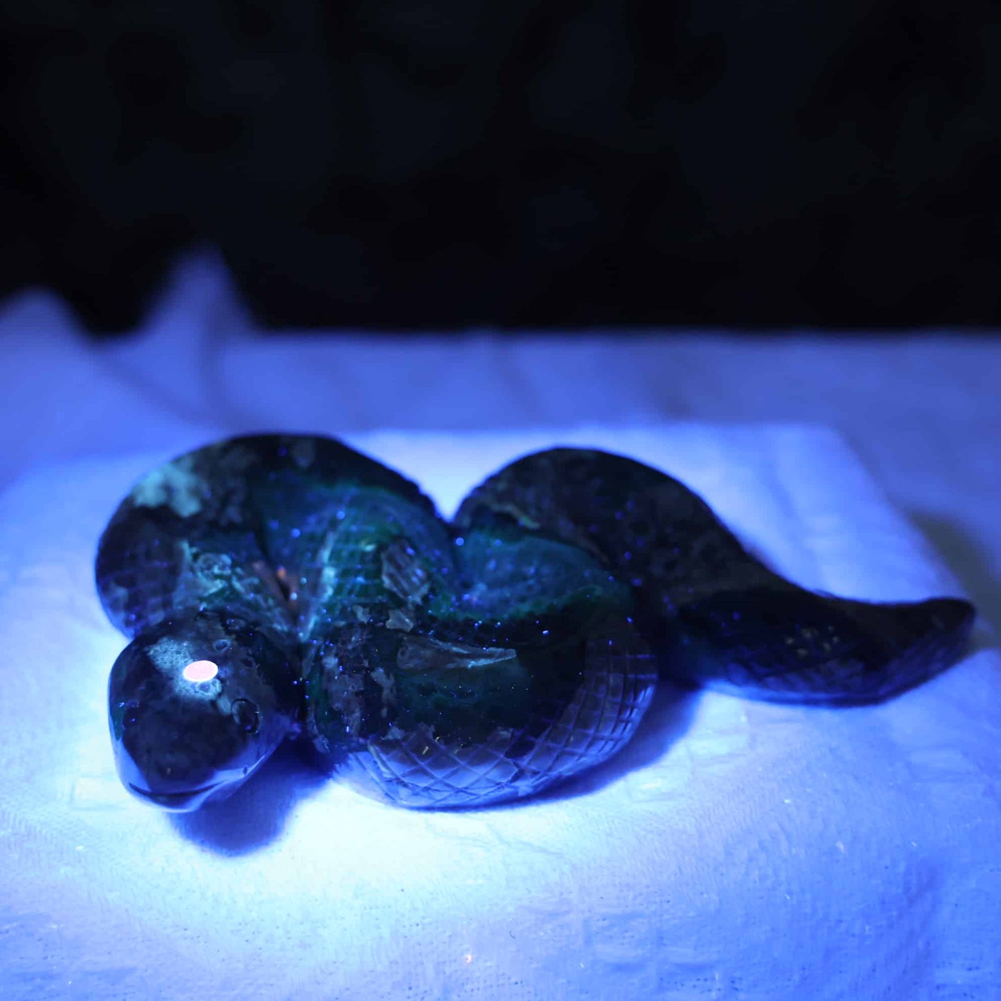 Volcano Agate Snake Carving