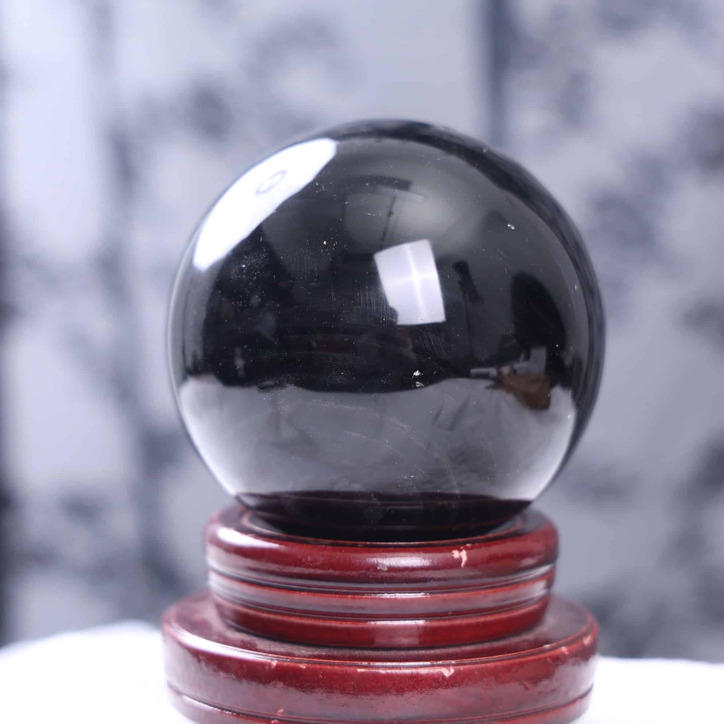 Silver Obsidian Sphere