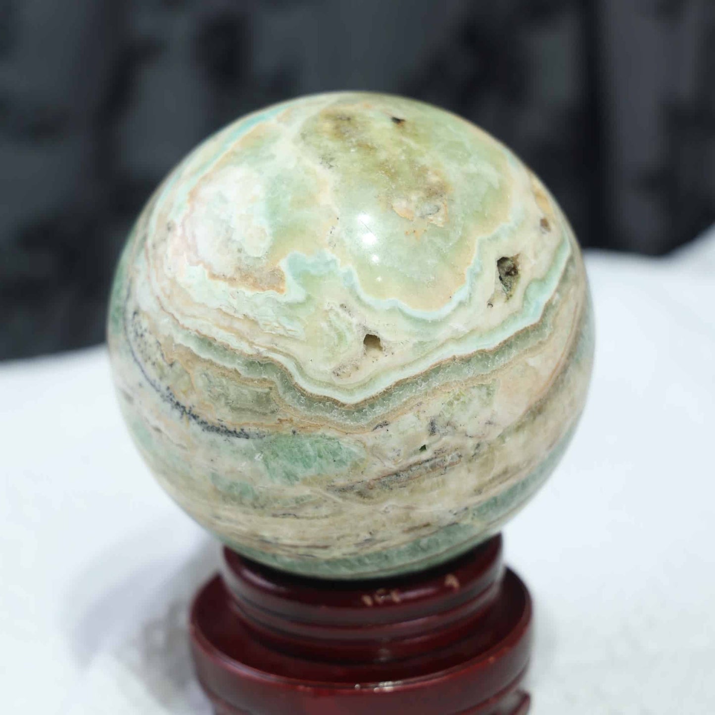 Green Caribbean Calcite Sphere