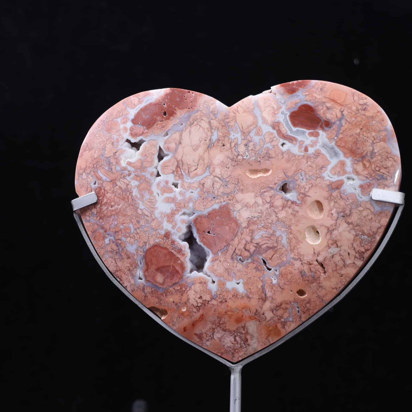 Pink Agate Heart #22