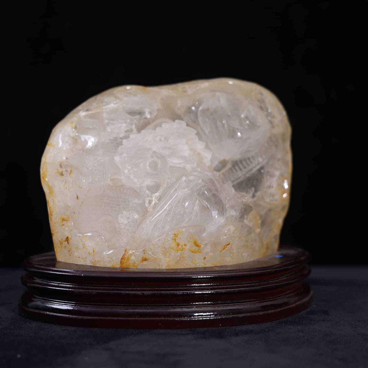 Clear Quartz Landscape Carving