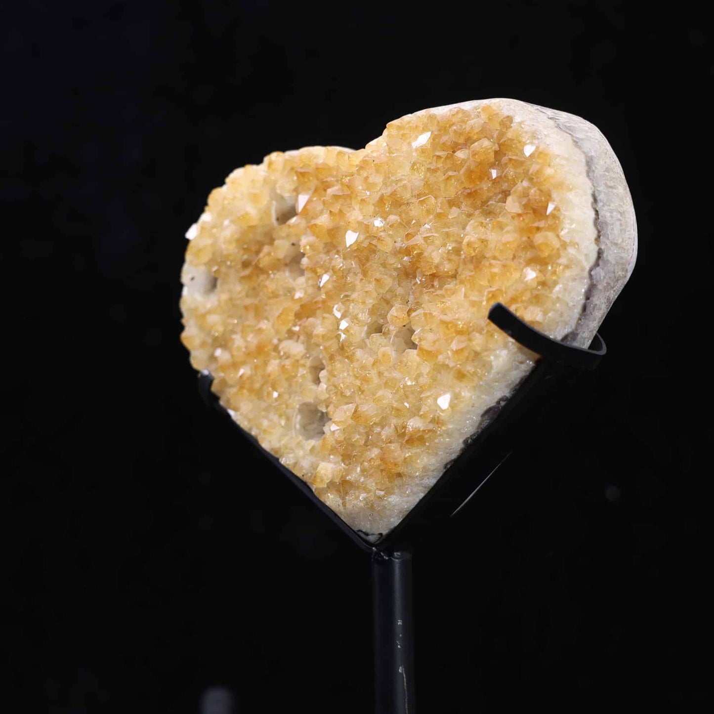 Yellow Amethyst Heart #9