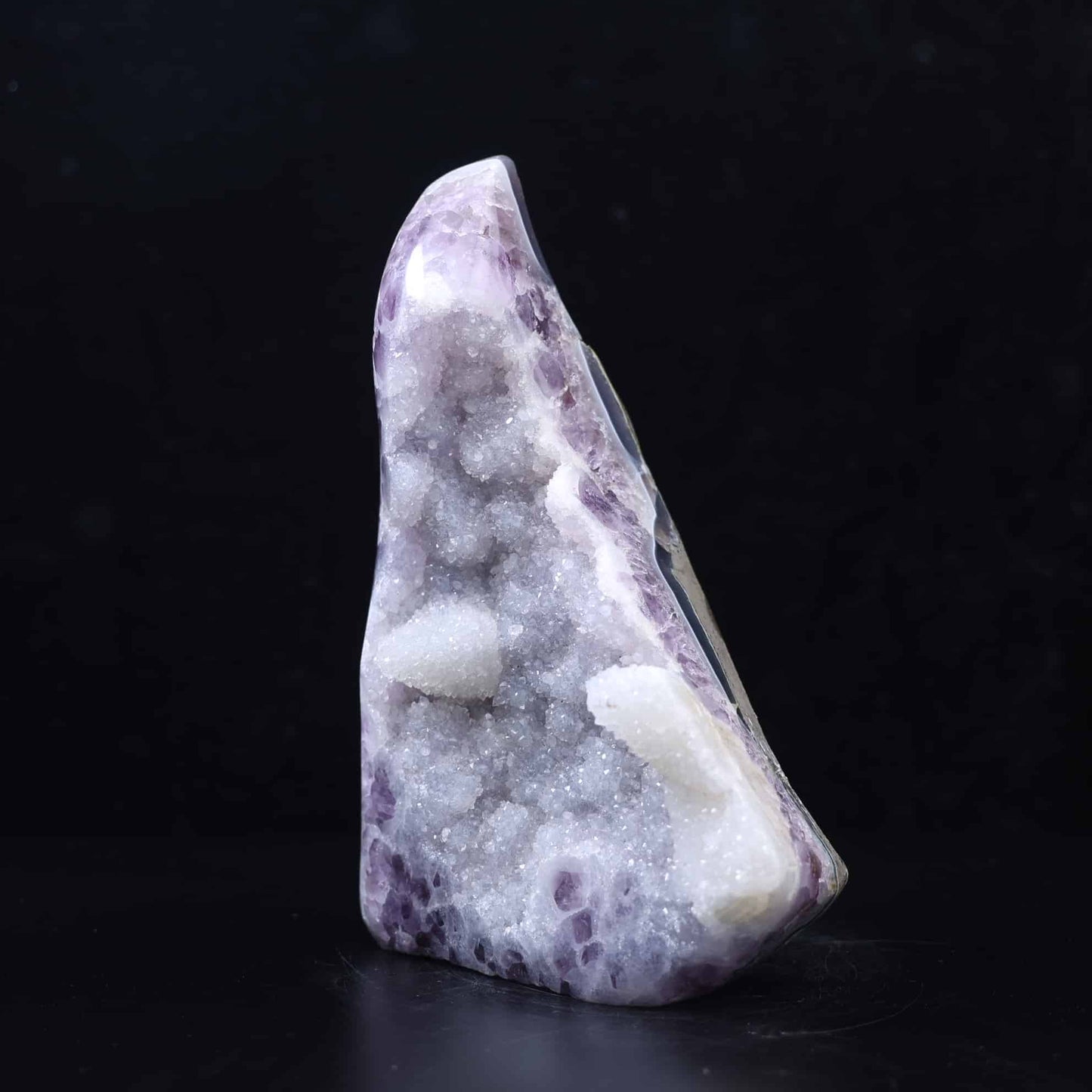 Amethyst With Calcite cluster