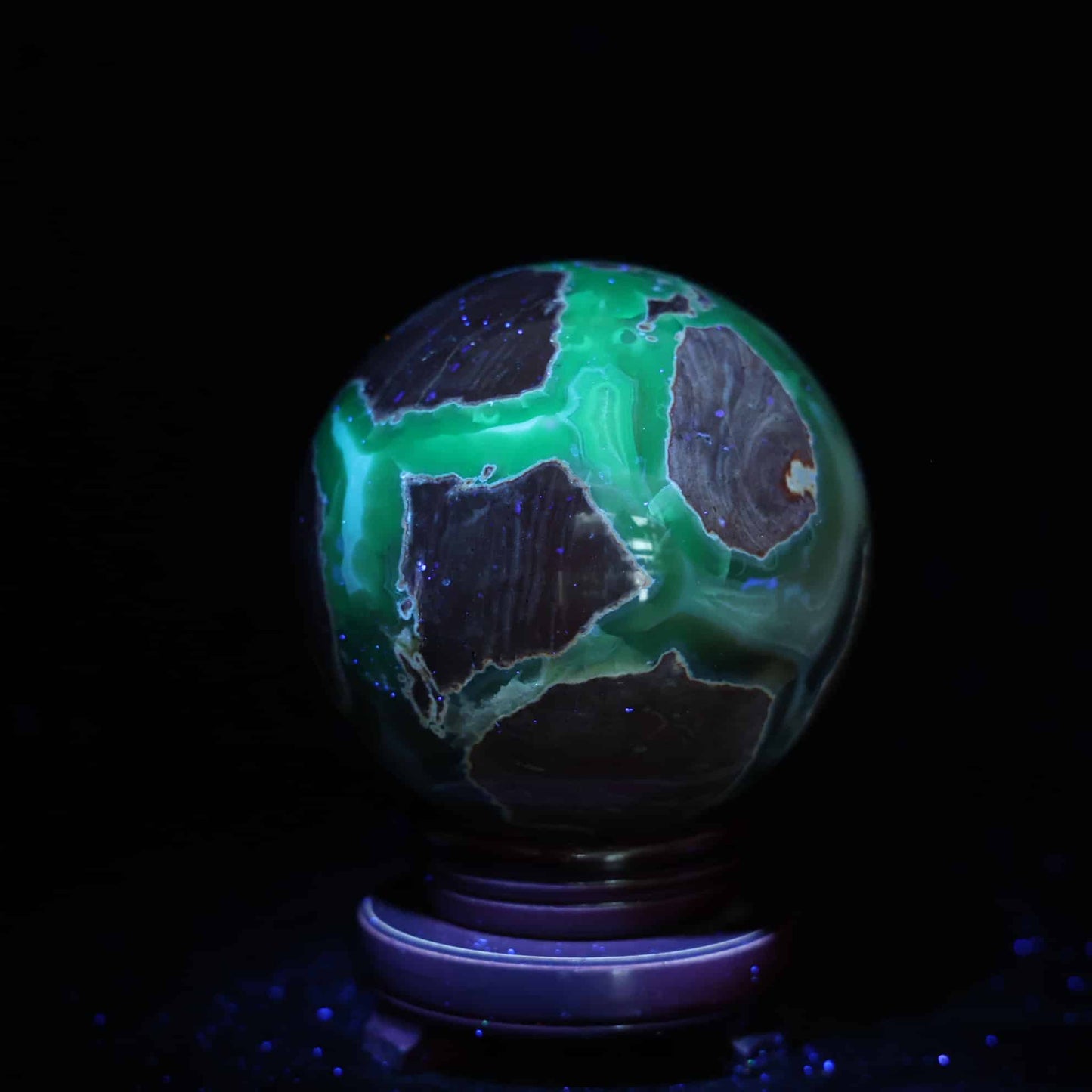 Football Volcano Agate Sphere