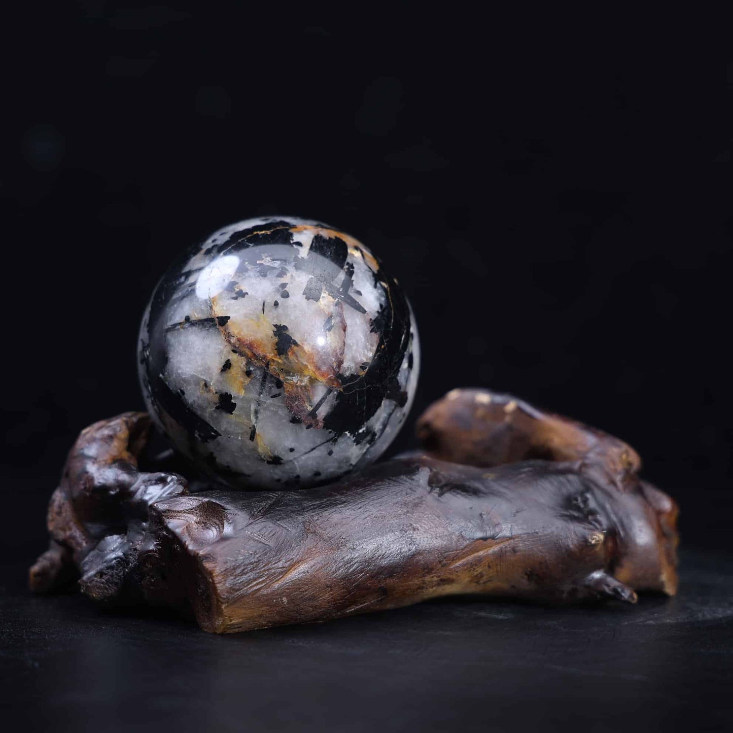 Black Tourmaline Sphere #96