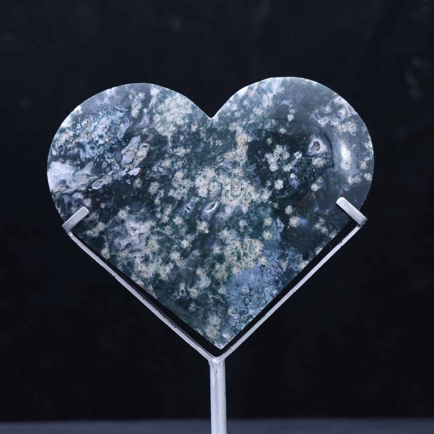 Moss Agate Heart #37