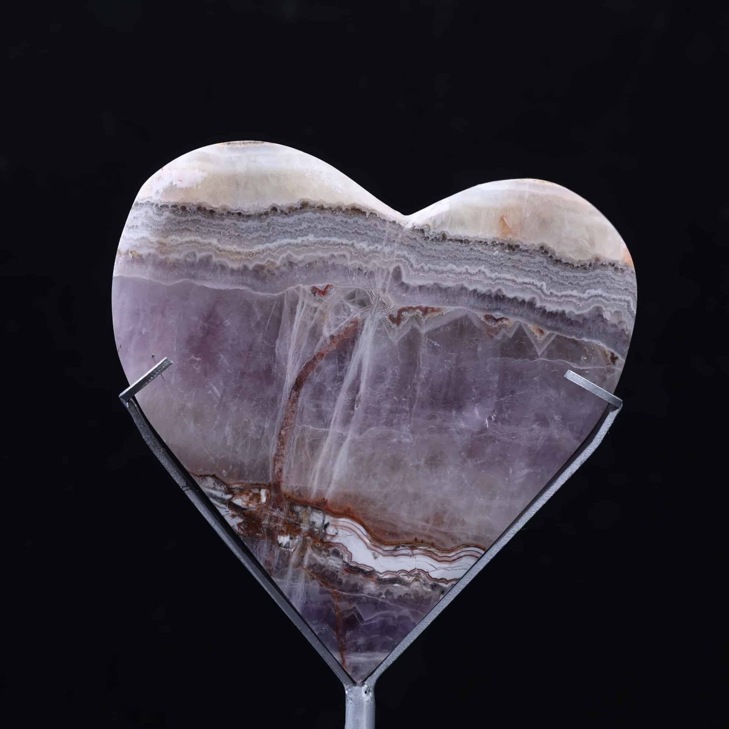 Amethyst Mexican Crazy Lace Agate Heart