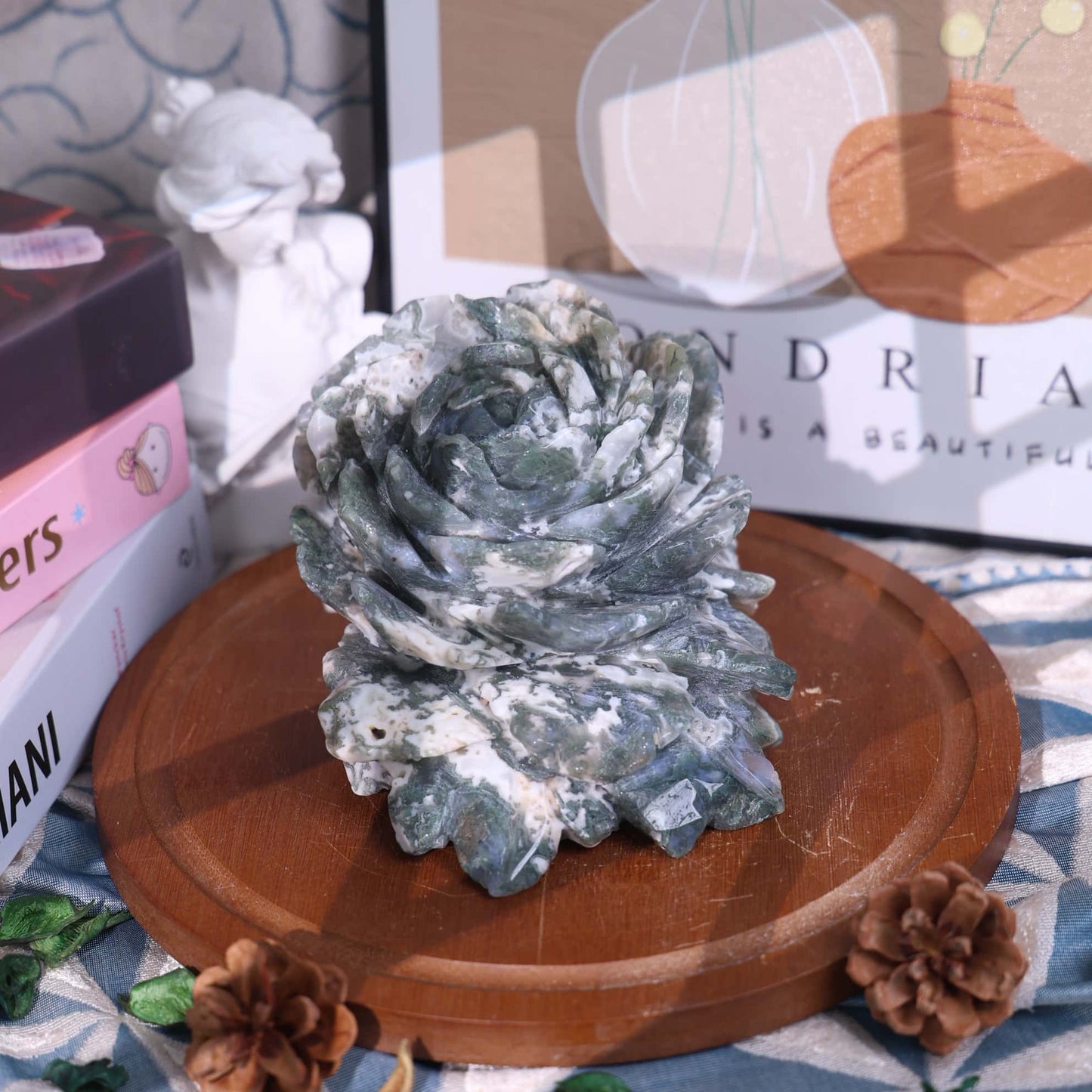 Moss Agate Flower #6