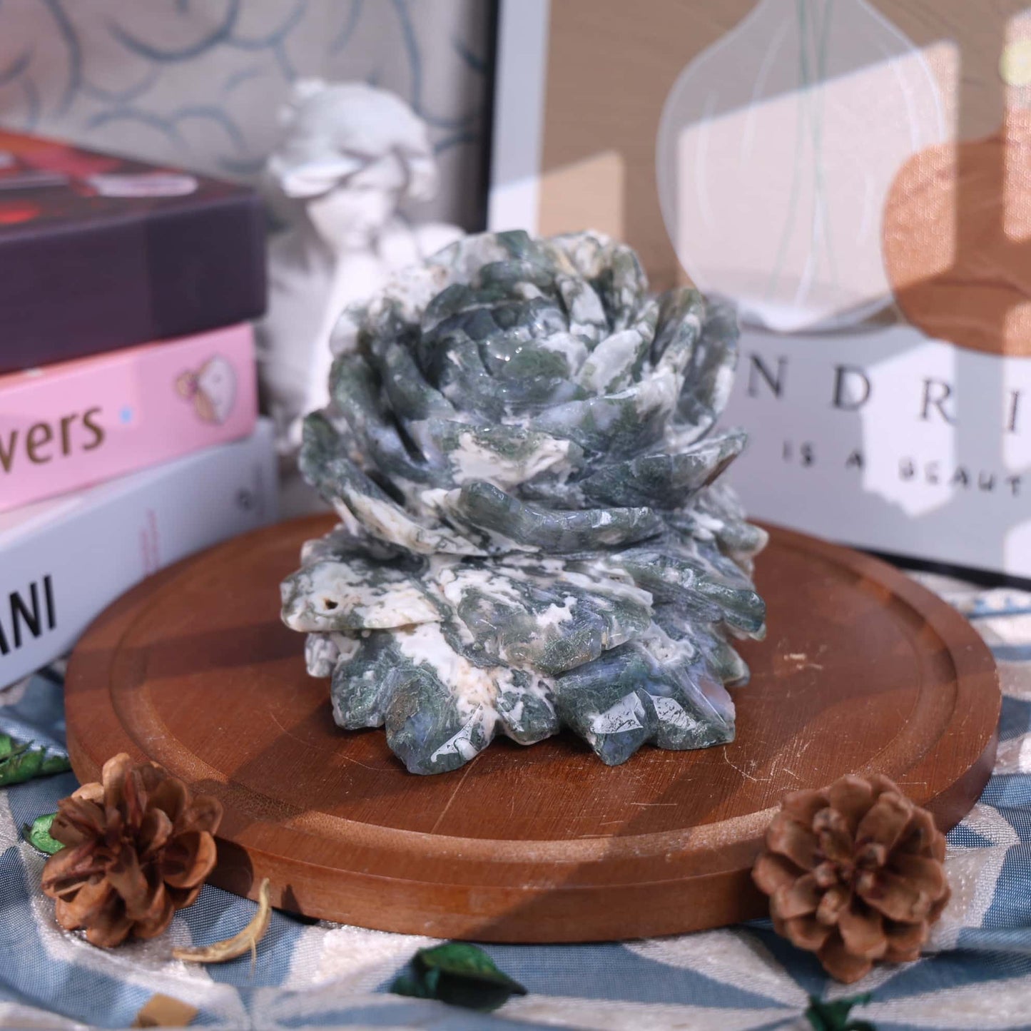 Moss Agate Flower #6
