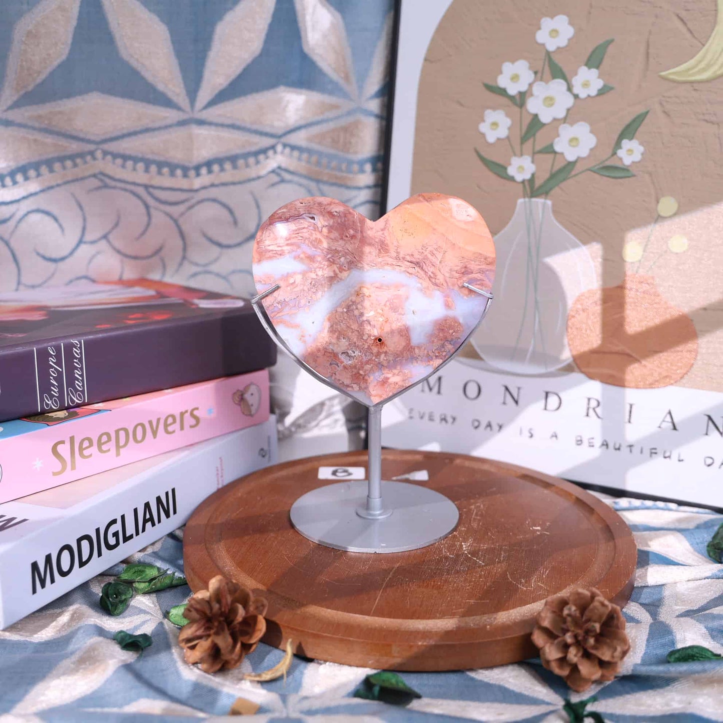 Pink Agate Heart #46