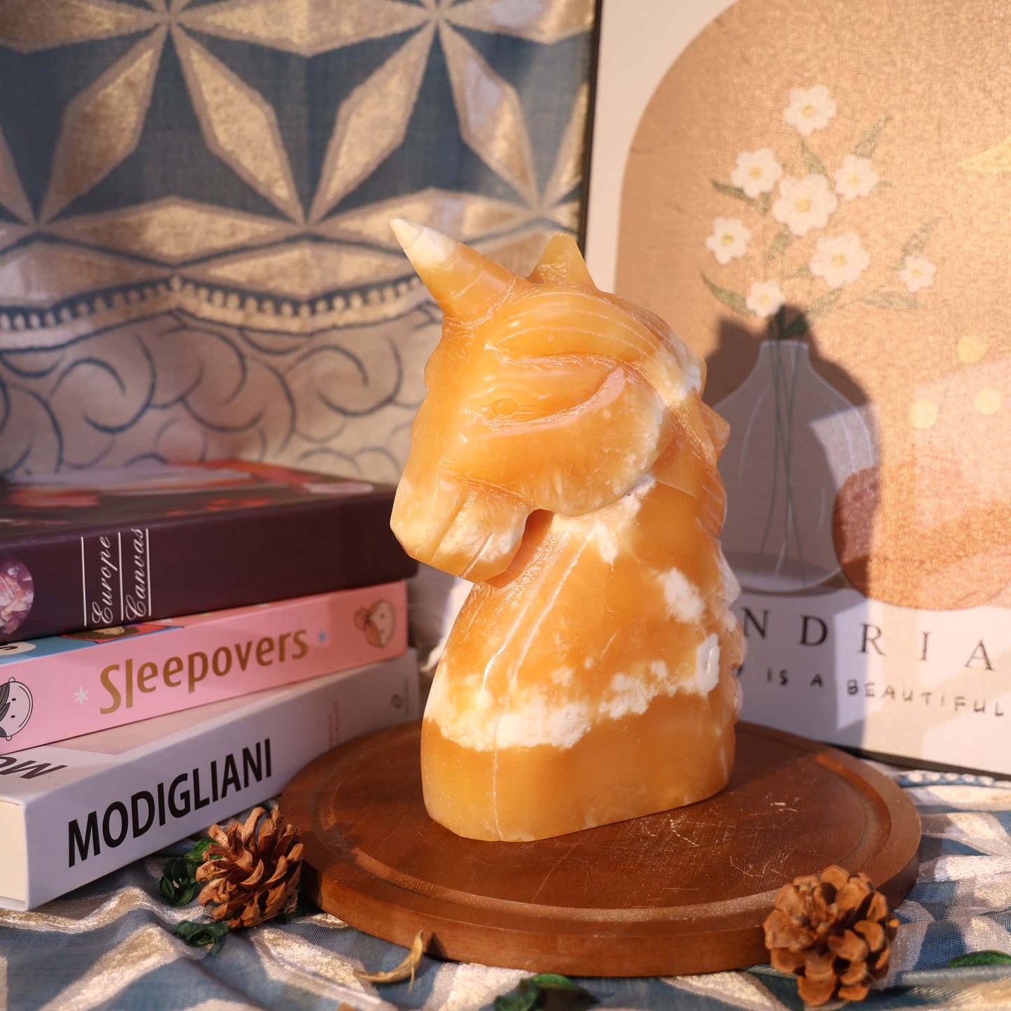 Yellow Calcite Unicorn