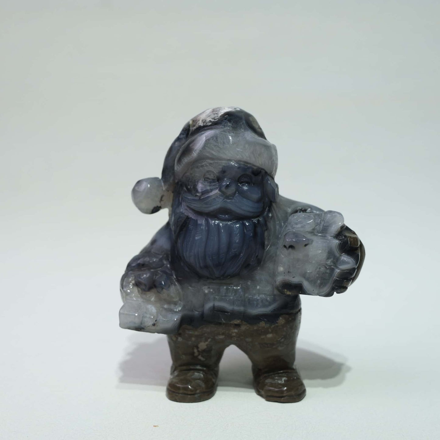 Volcano Agate Santa Carving #67