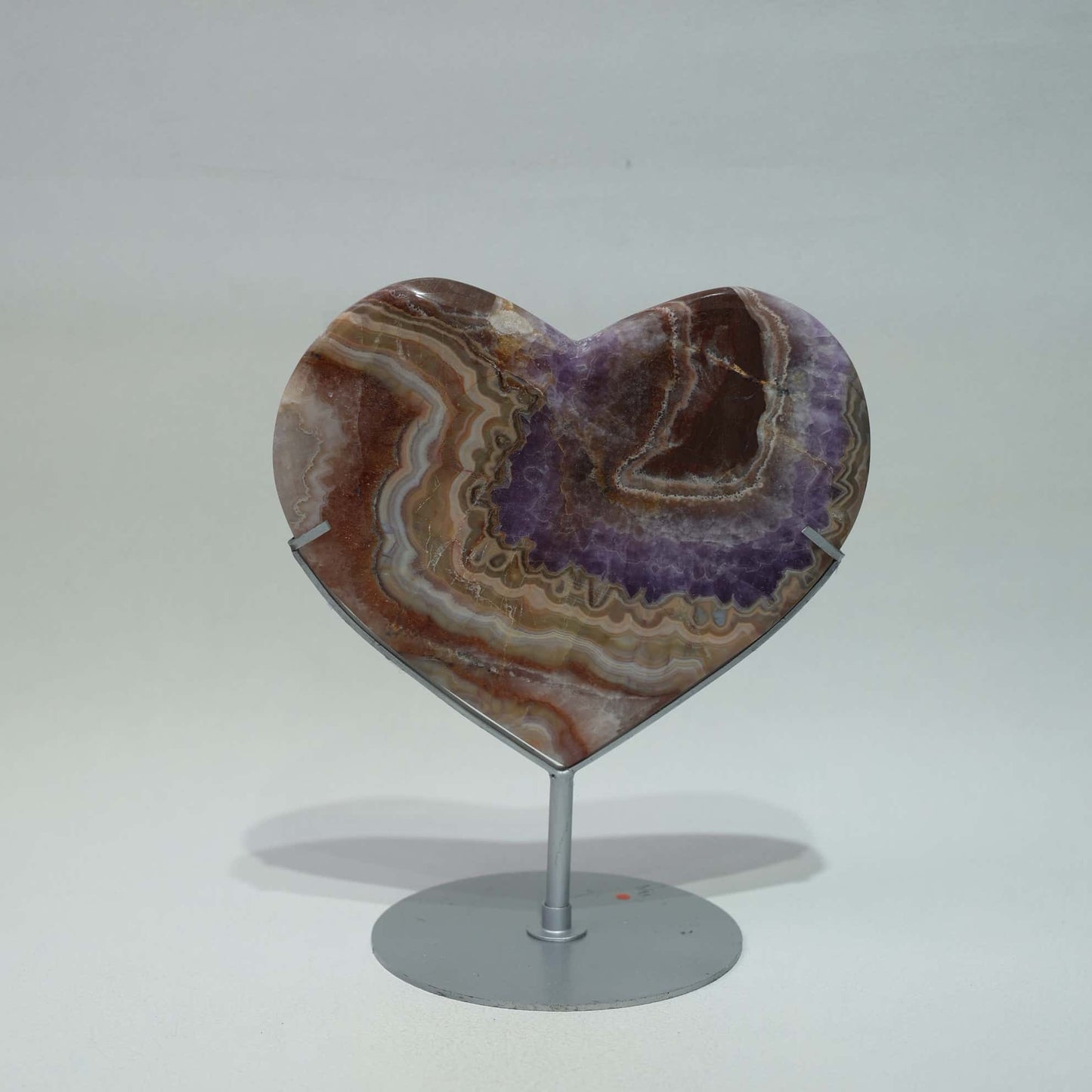 Amethyst Mexican Crazy Lace Agate Heart #22