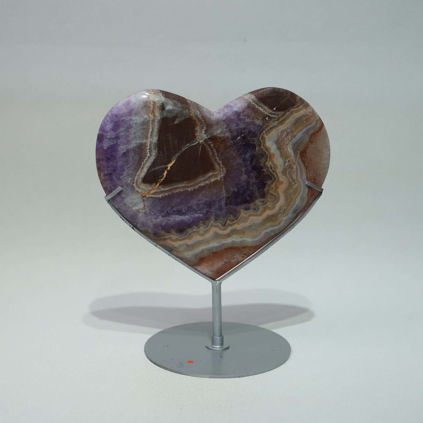 Amethyst Mexican Crazy Lace Agate Heart #22