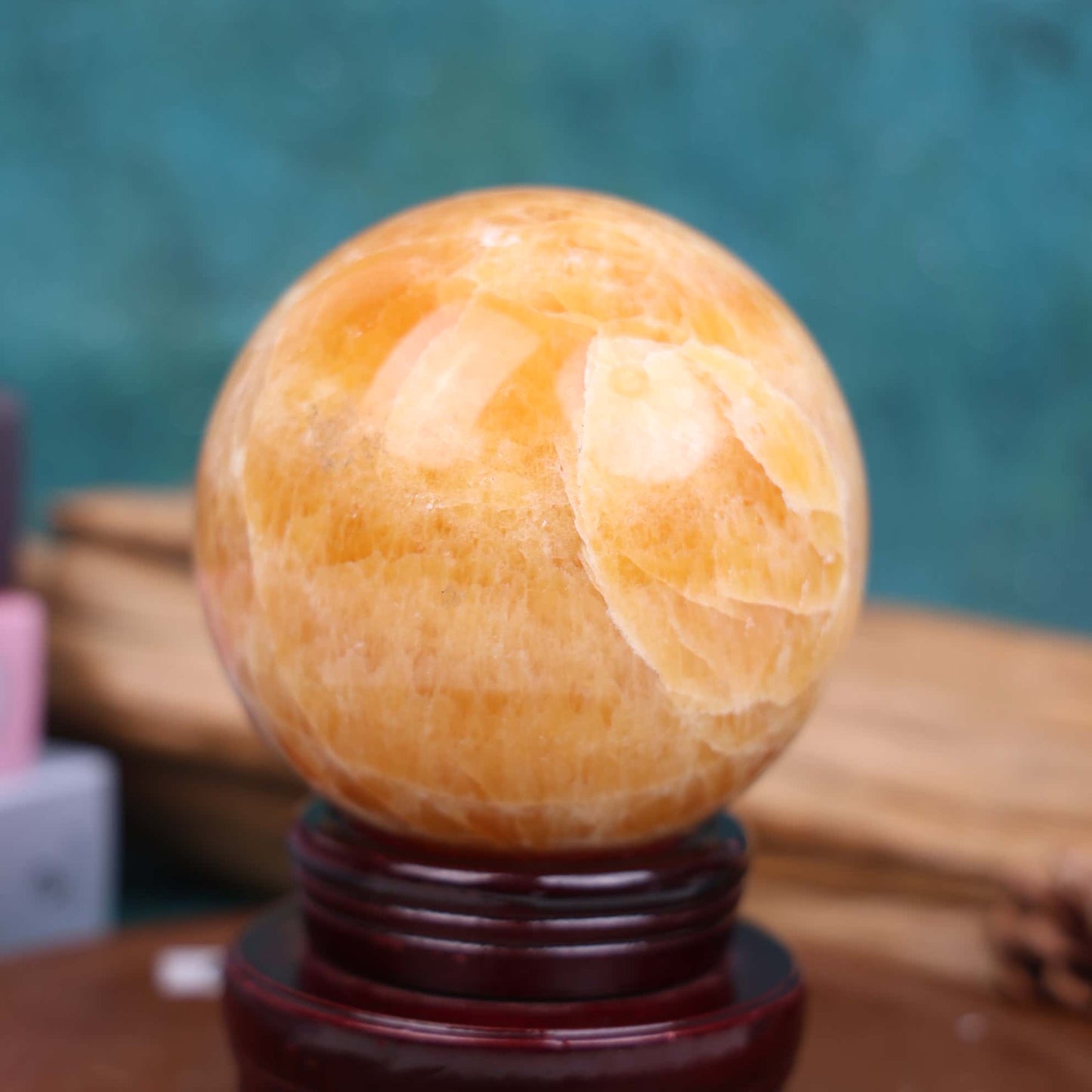 Yellow Calcite Sphere #13