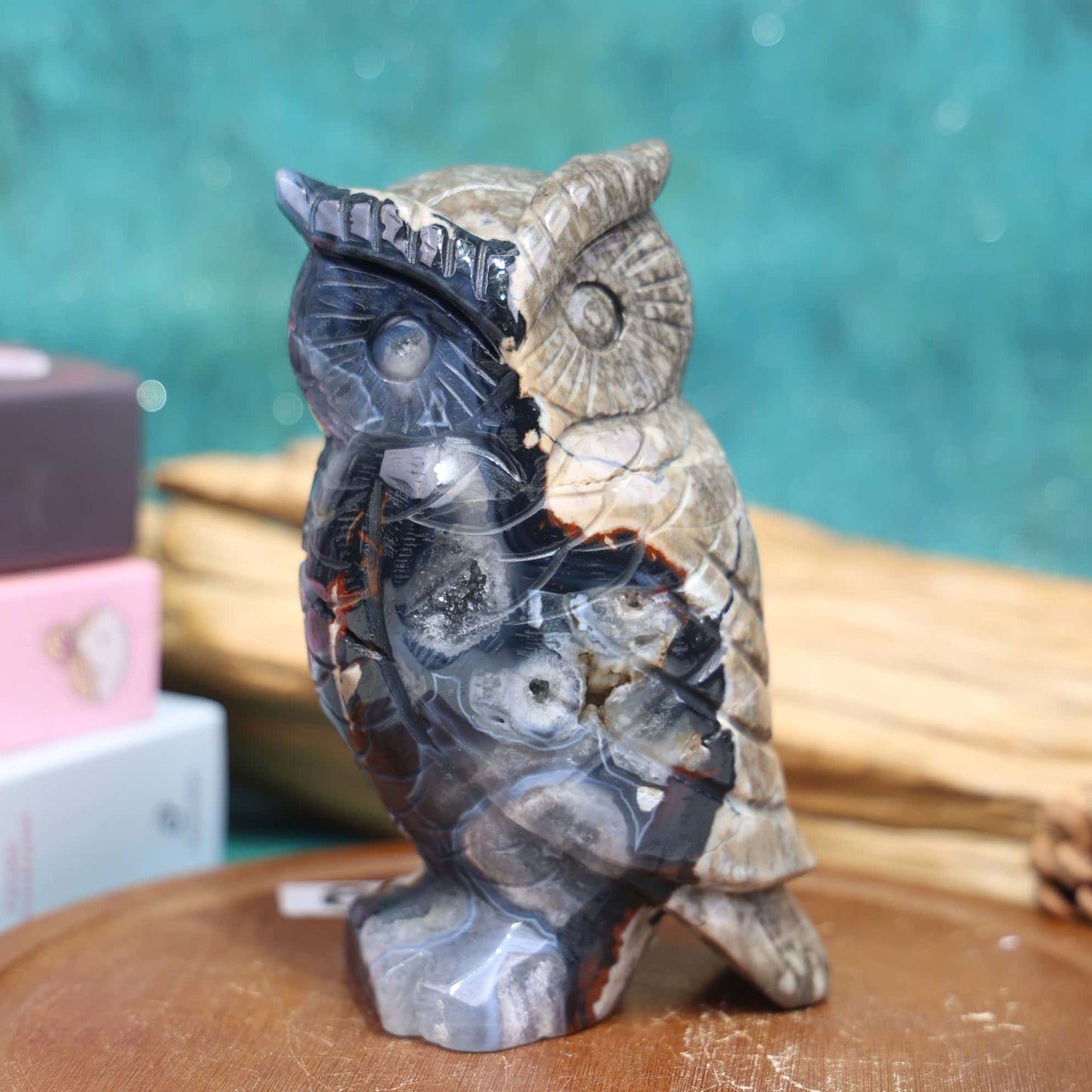 Volcano Agate Owl