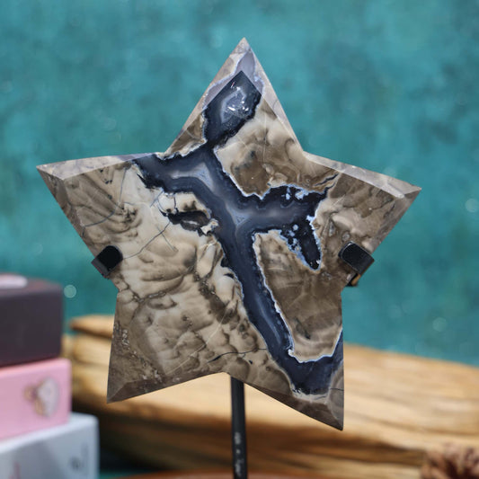 Volcanic Agate Pentagram