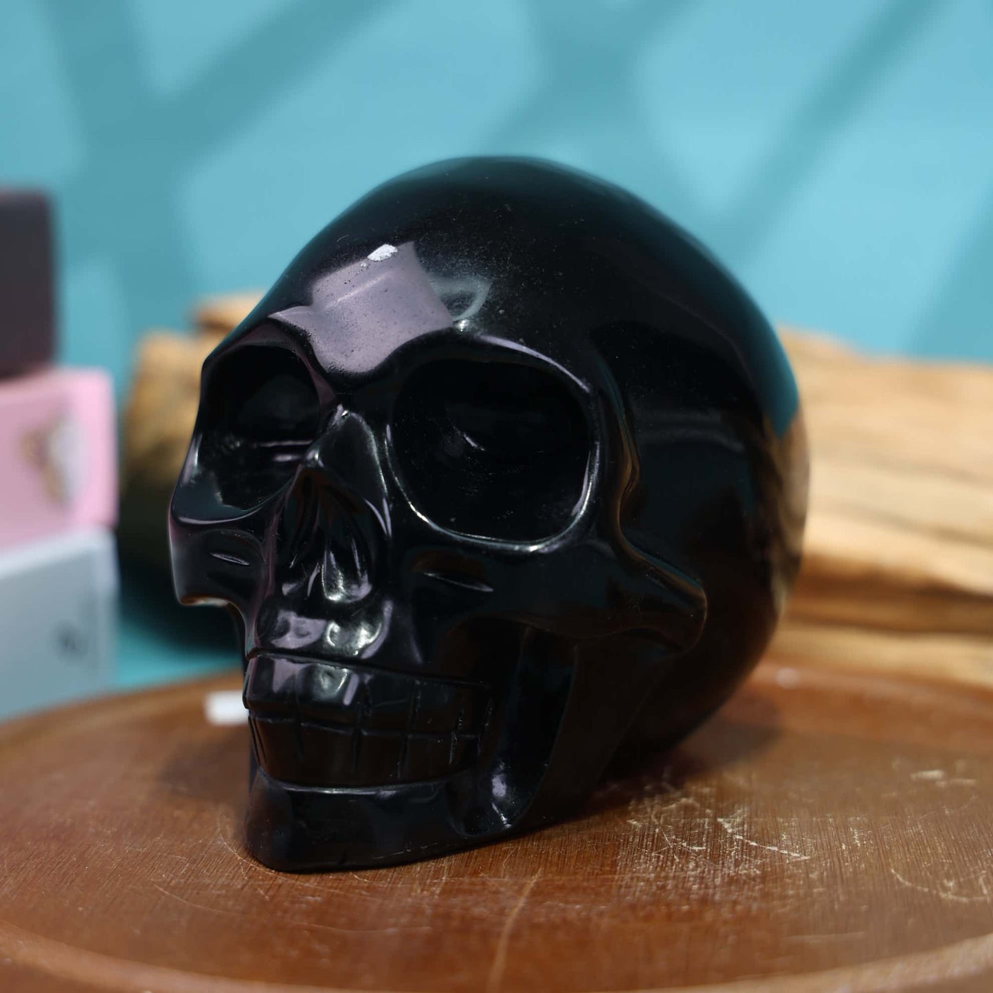 Black Obsidian Skull
