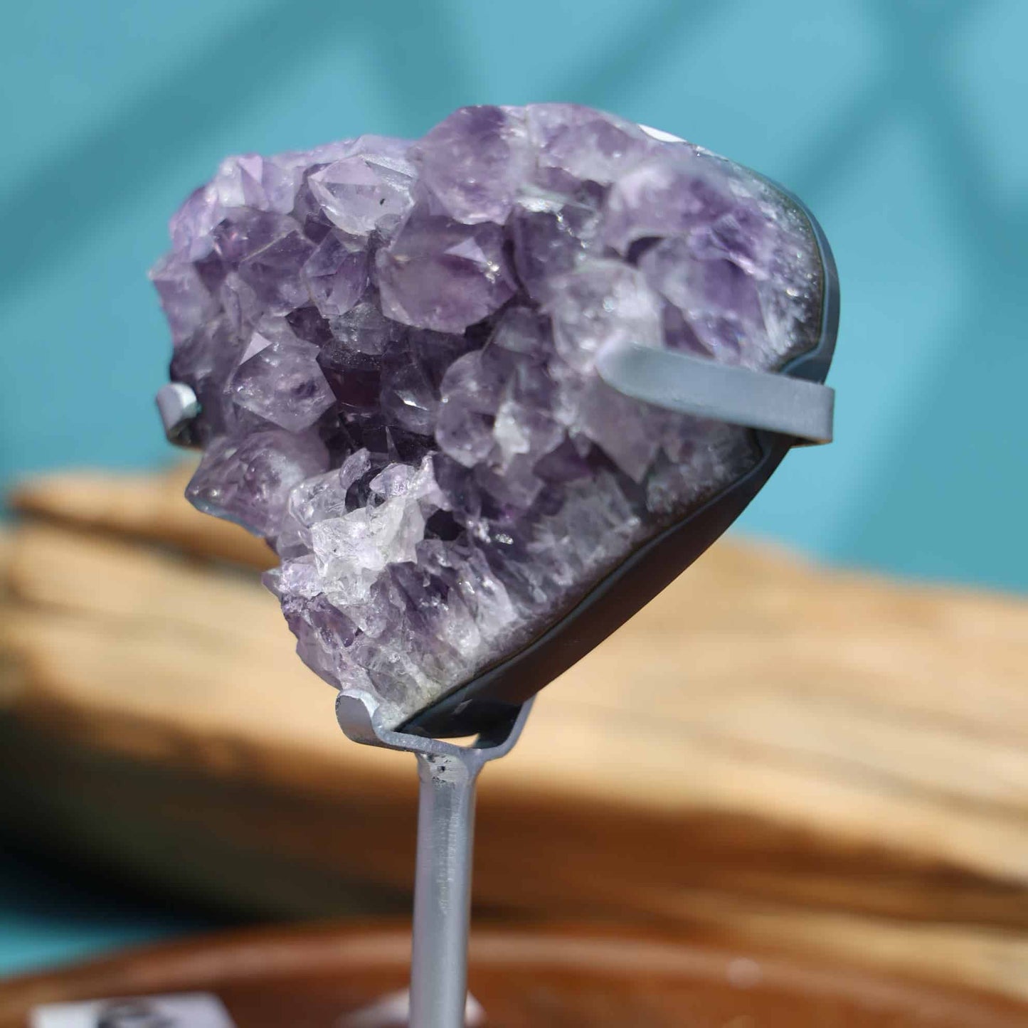 Amethyst Cluster Heart