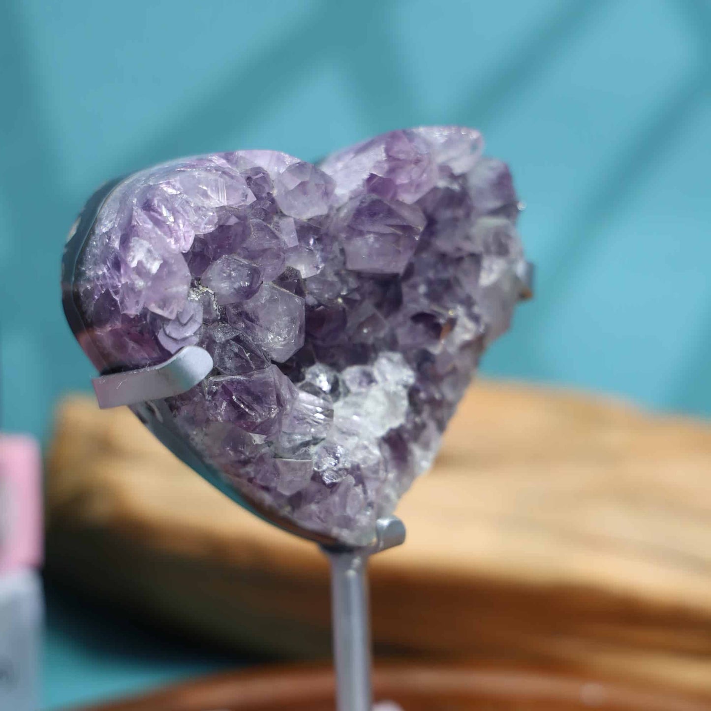 Amethyst Cluster Heart