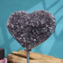 Amethyst Cluster Heart