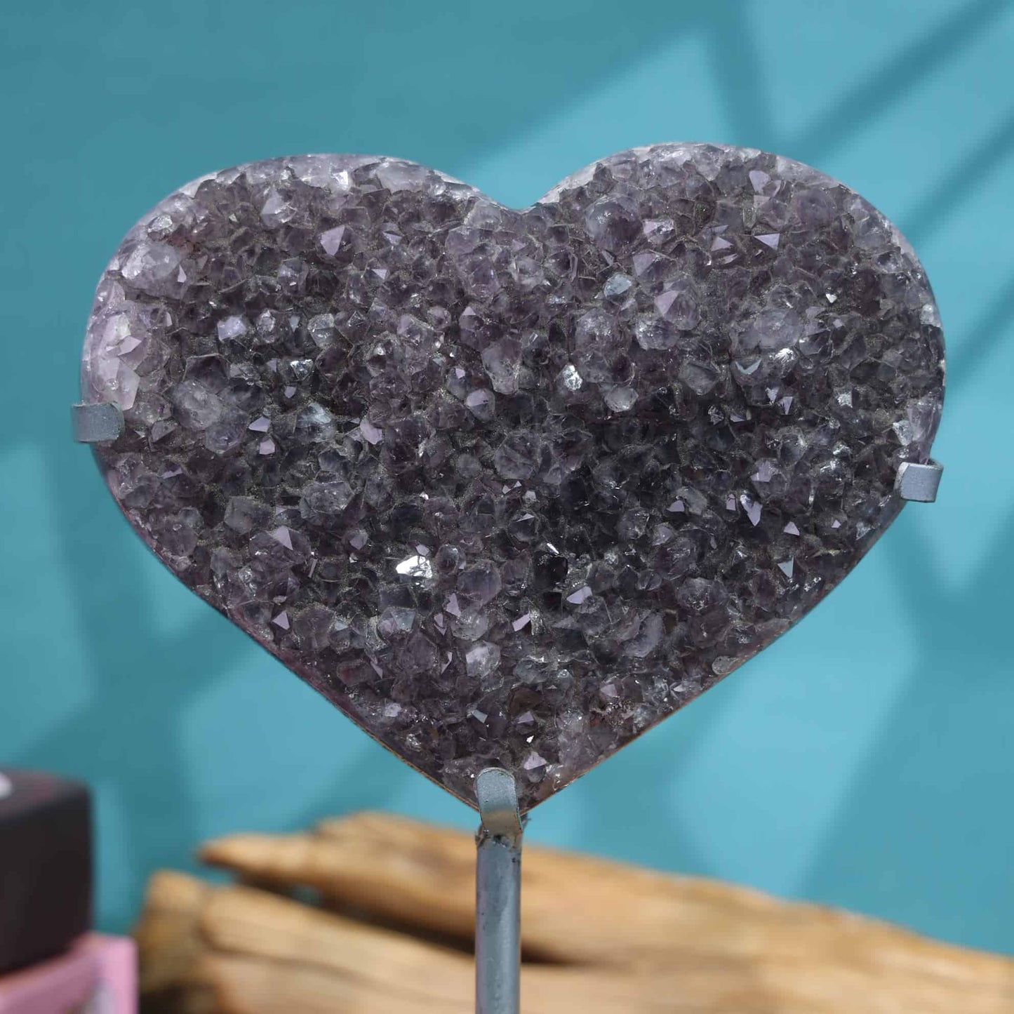 Amethyst Cluster Heart