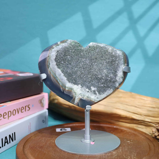 Druzy Agate Heart