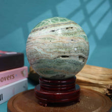 Green Caribbean Calcite Sphere