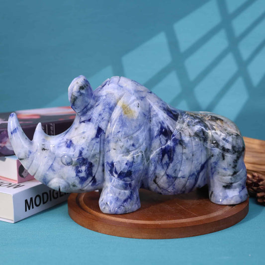 Afghanite Rhino Carving