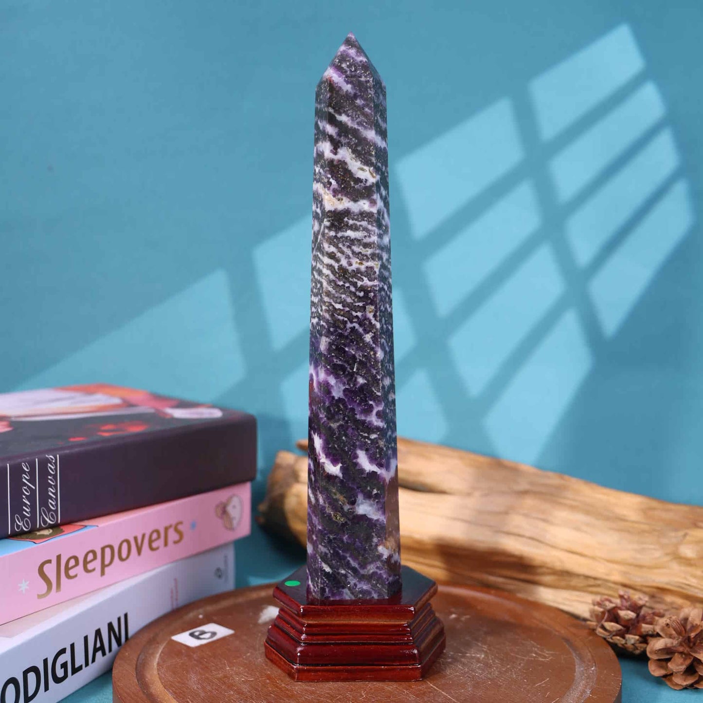 Purple Zebra Fluorite Tower