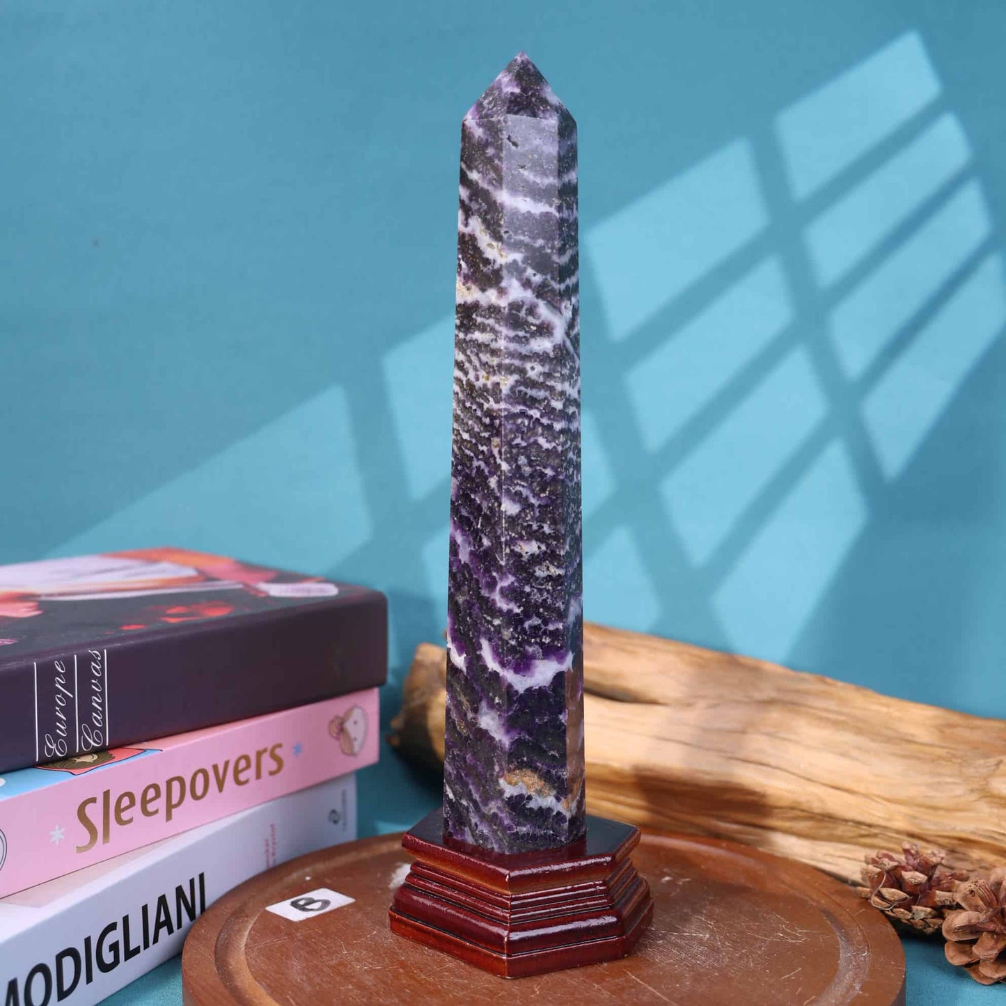 Purple Zebra Fluorite Tower