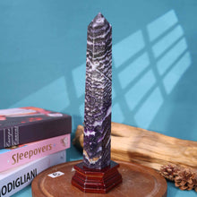 Purple Zebra Fluorite Tower