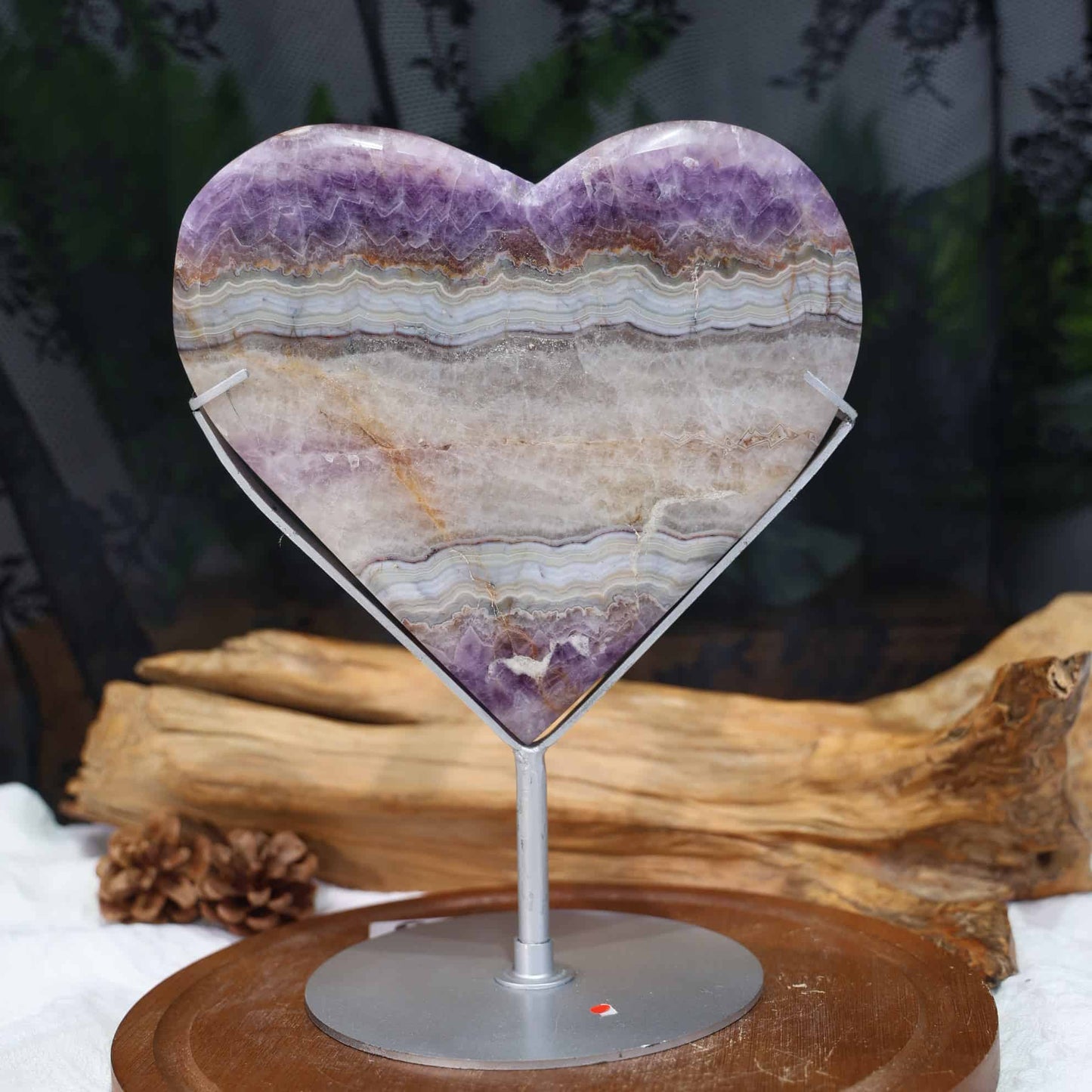 Amethyst Mexican Crazy Lace Agate Heart #6