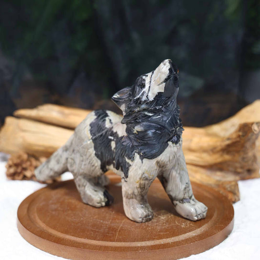 Volcano Agate Wolf