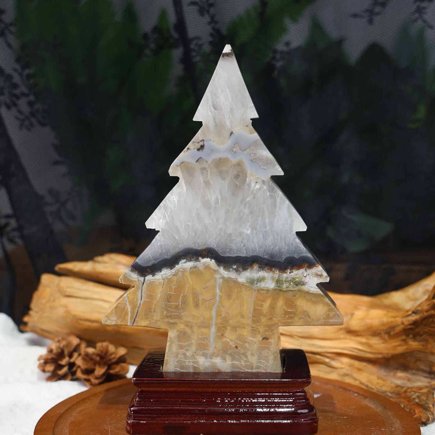 Volcano Agate Christmas Tree #33