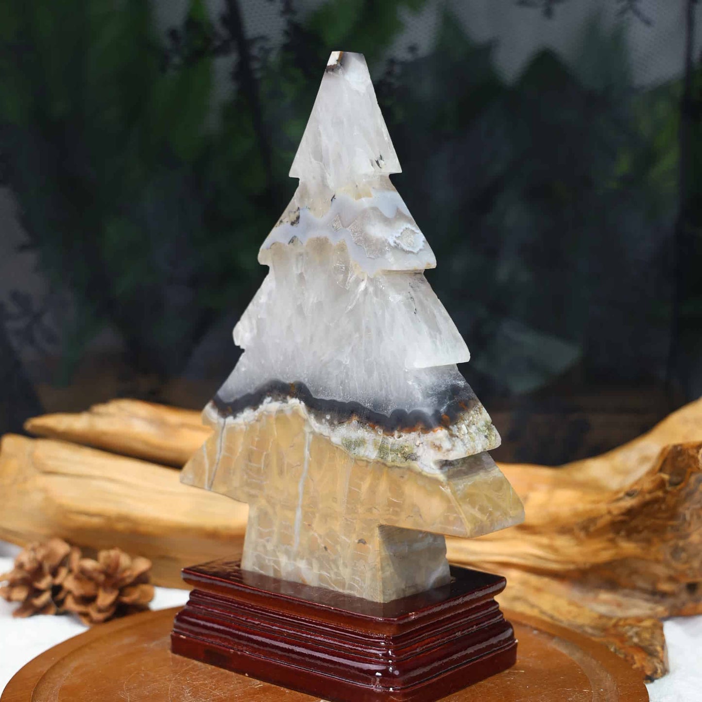 Volcano Agate Christmas tree