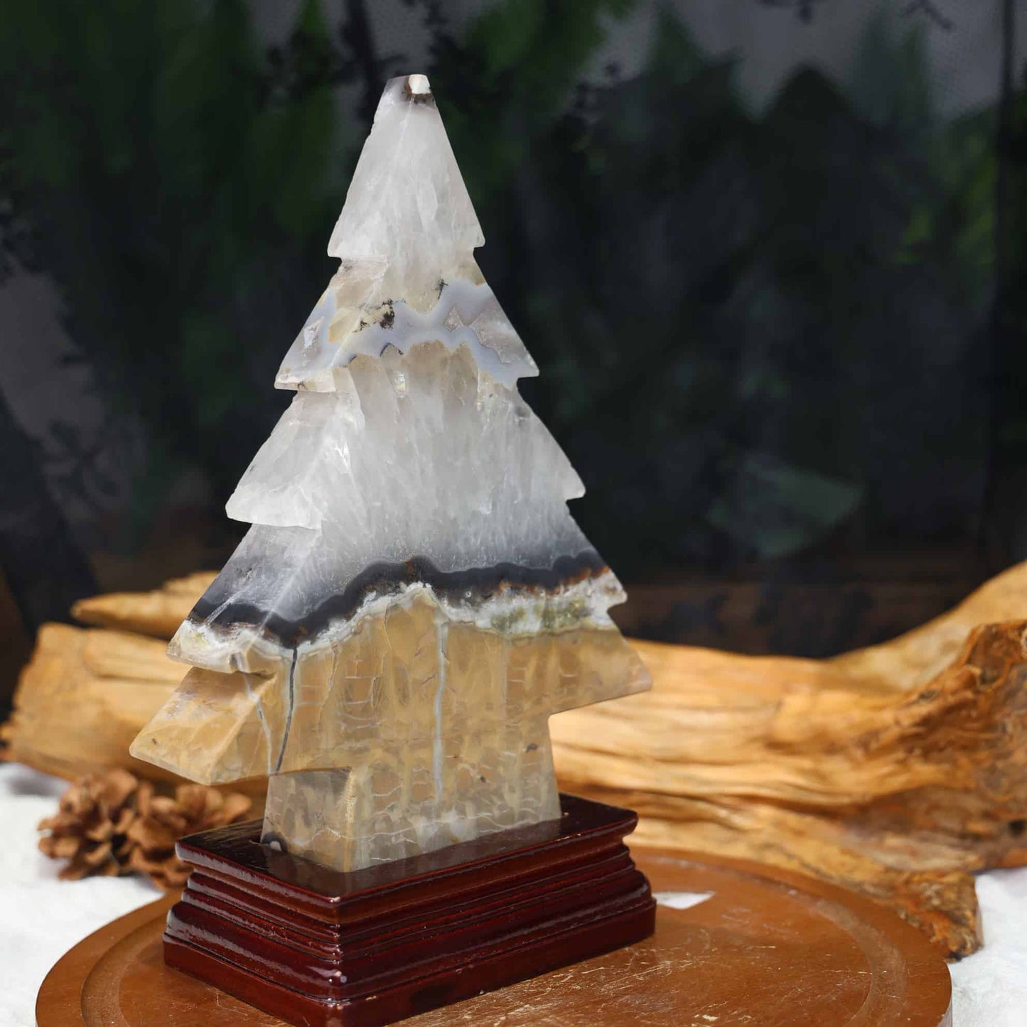 Volcano Agate Christmas Tree #33