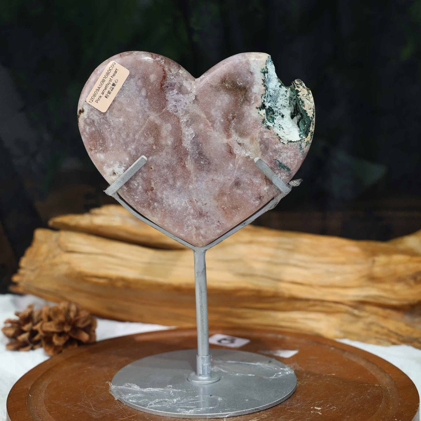 Pink Amethyst Heart #79