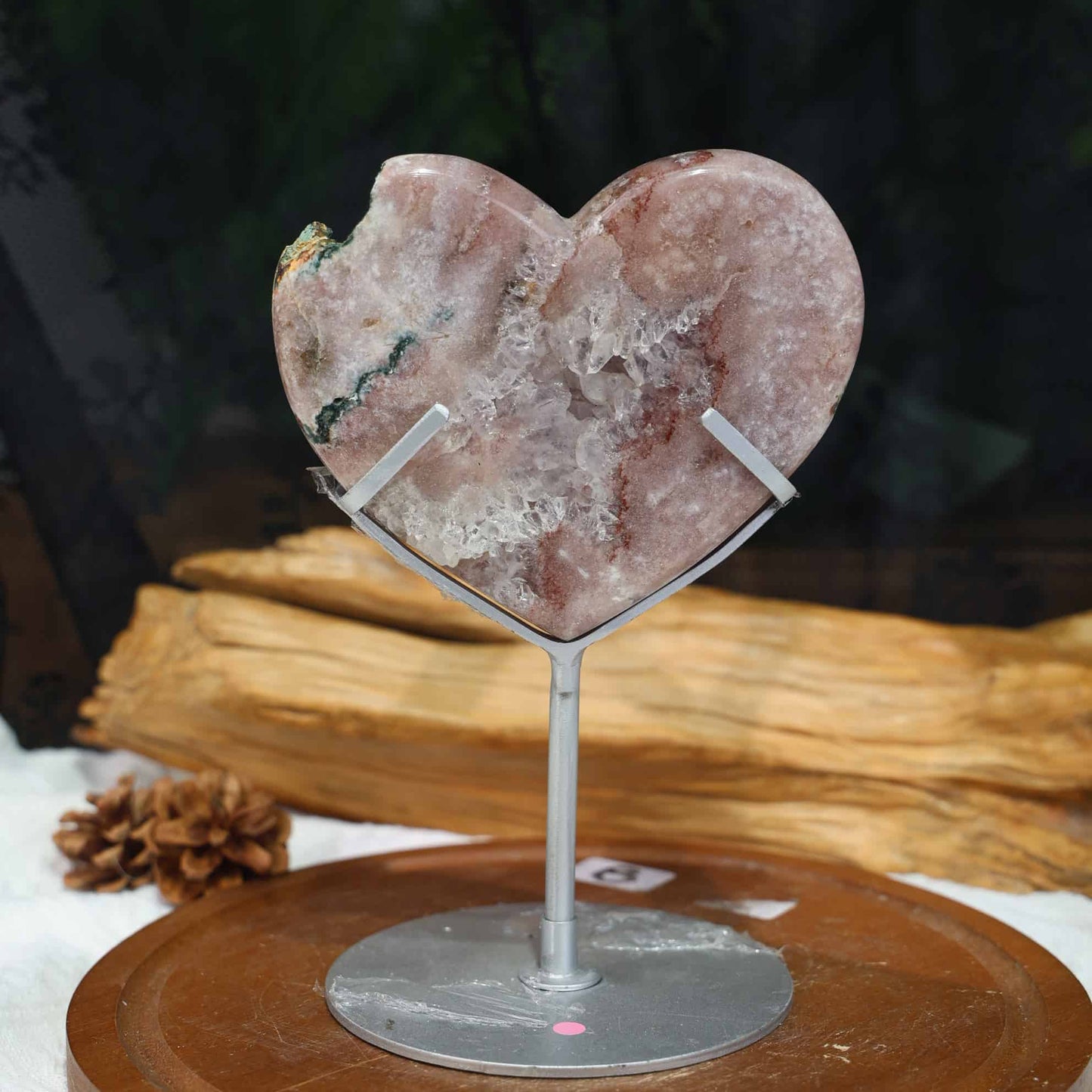Pink Amethyst Heart #79