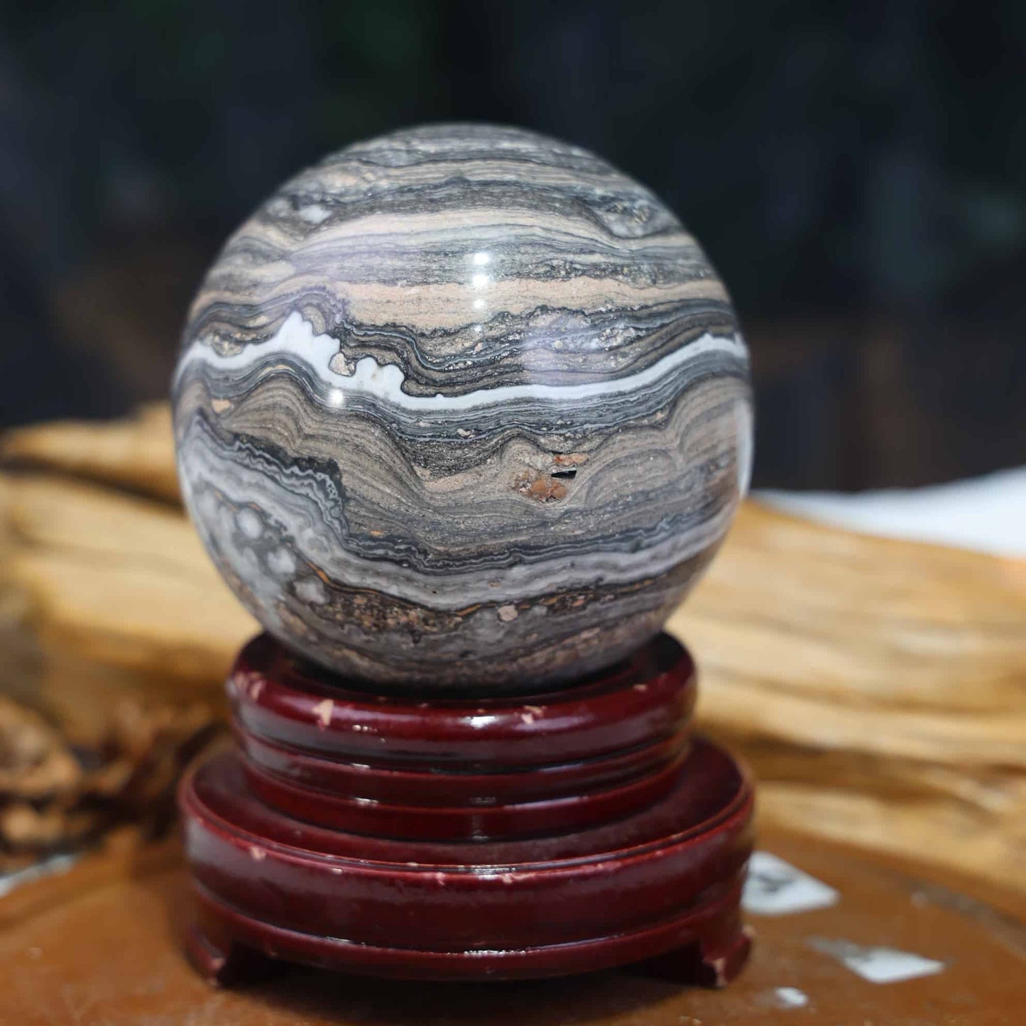 Chocolate Calcite Sphere