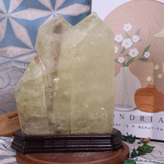 Citrine With Smoky Banding Tower