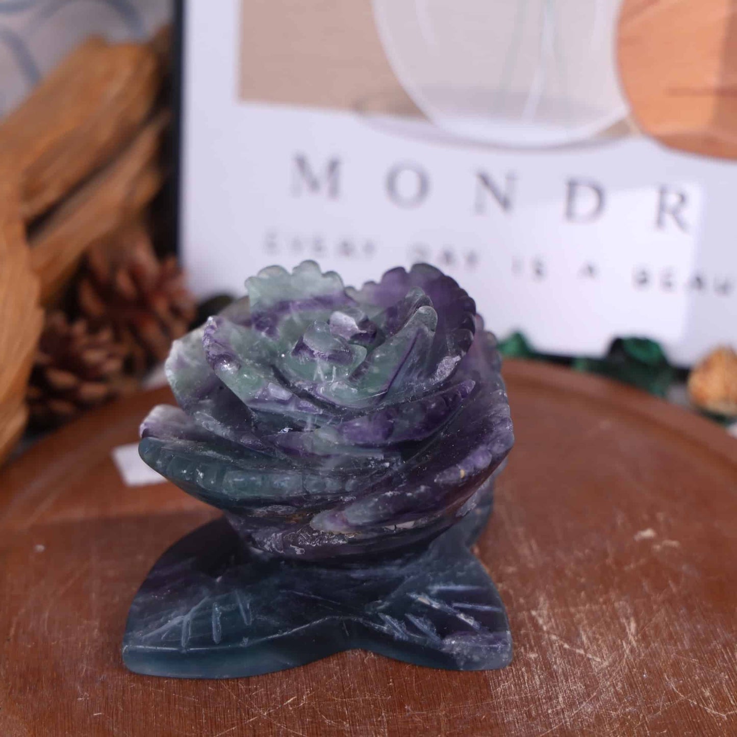 Rainbow Fluorite Flower