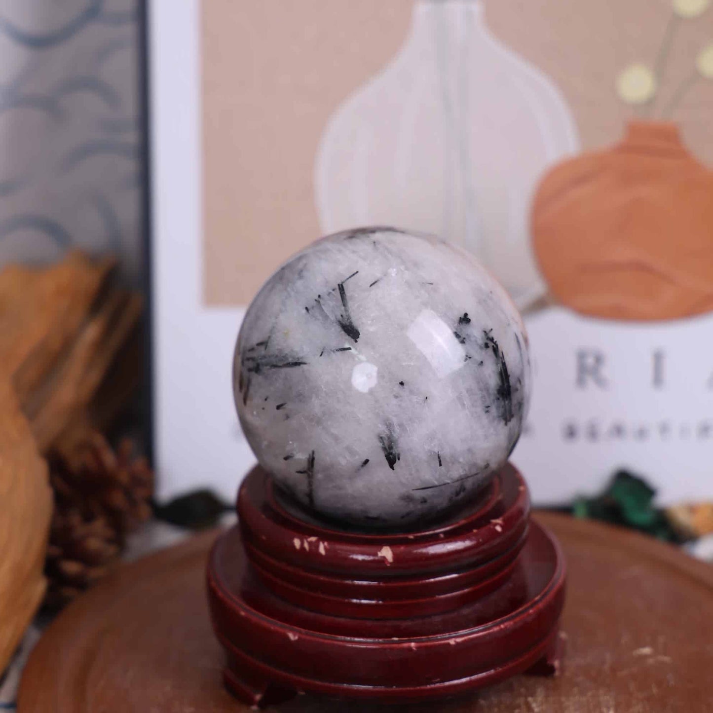 Black Tourmaline Sphere #79